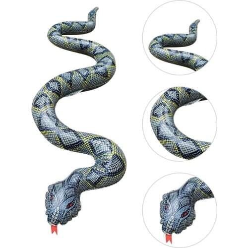 2019 Hot 120CM Scary Snake Toy Lifelike PVC Snake Shape Inflatable Toys Hollaween Joke Toys Funny Gift Products