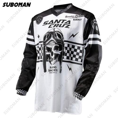 2021 SANTA CRUZ team poc Mens Downhill Jersey long sleeve Mtb Mountain Bike Shirts Motorcycle Jersey bmx Motocross Sportwear