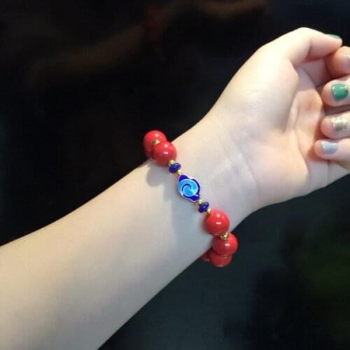 12mm Taiwan Cloisonne bracelets accessories cinnabar? ~ prosperous new year