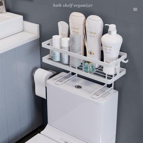 Bathroom Accessories Toilet Shelving Bath Shelf Organizer Shower Hanging Basket Shampoo Holder Kitchen Seasoning Storage Rack