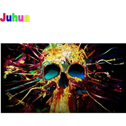 Diamond Painting Full Square Round Drill,dark,Skull,Evil,Horror, Skulls, Art, Artwork, Skeleton Art,5D DIY Diamond embroidery