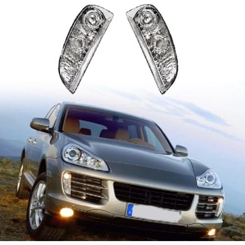 Car Left Right Front Bumper DRL Turn Signal Fog Light Lamp Fit For-Porsche Cayenne 2007 2008 2009 2010