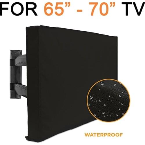 Jombo Outdoor TV Cover 65"-70" with Bottom Cover BEST Weatherproof Dust-proof Microfiber TV Screen Protector Patio TV Covers