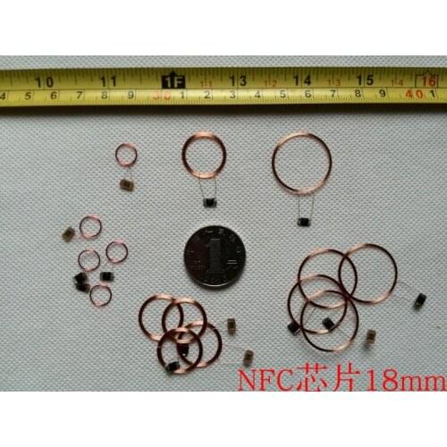 Diameter 18mm 13.56MHz NFC Tag 213 COB and antenna IC tags 10pcs/Lot passive tag ISO14443A