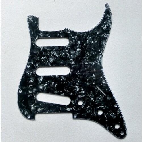 DIY guitar parts 11 holes SSS black pearloid US standard ST guitar pickguard with mounting screws