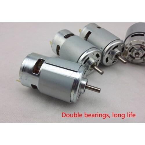 775 motor, 150W 288w high power, electric grinder, bench drill, 12V-24V, double ball bearing, 6000-12000rpm