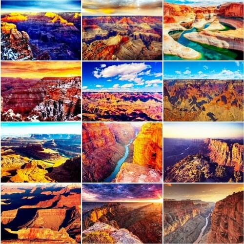 Evershine 5D DIY Diamond Painting Scenery Canyon Pictures Of Rhinestones Full Square Diamond Embroidery Mountain Home Decoration