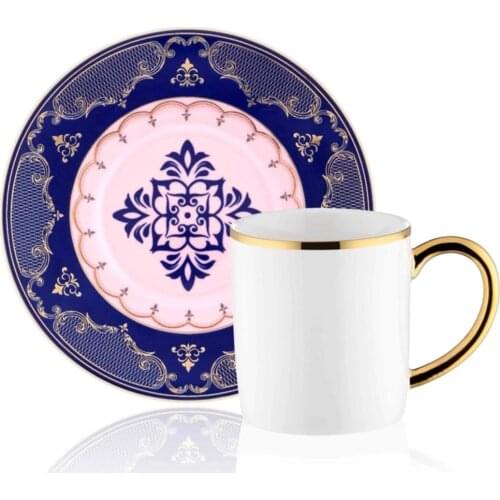 The Mia 1. Grade Workmanship Seramikten Made Porcelain Gift Presentation For Cup Cup Coffee Set 18 Piece