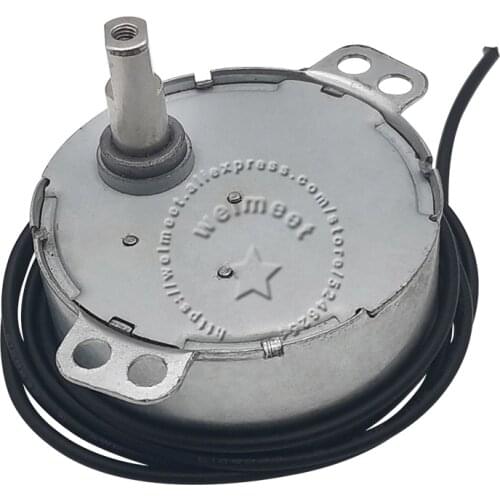 AC5V 6V 9V 12V 24V 110V 220V TYC Metal Gear Synchronous Reduction Gear Motor Dual Flat Tapping Shaft