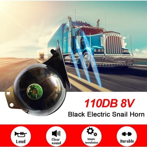 Loud 110DB 8V Electric Snail Air High Pitch Horn Electric Snail Horn For Motorcycles Ships Yachts Trains Whistle
