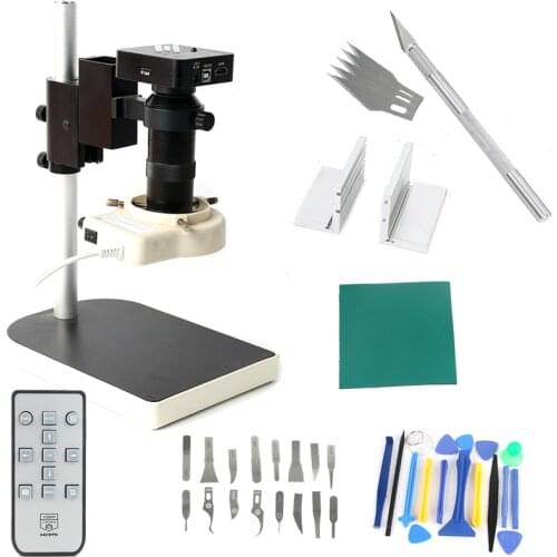 HDMI USB 34MP 1080P 2K TF Video Recorder 130X Video Electronic Repair Microscope Camera For Lab Phone PCB IC CPU Soldering