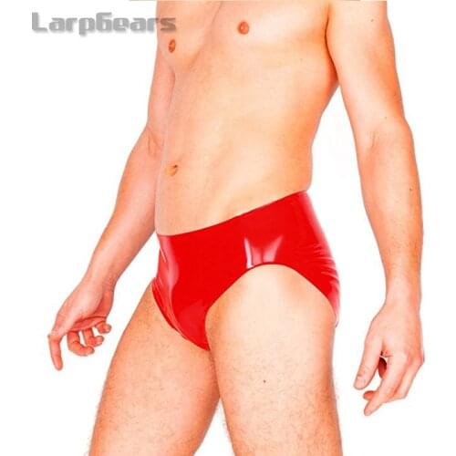 Red Latex Panties Sex Male Underwear Latex Rubber Fetish Brief Underpants
