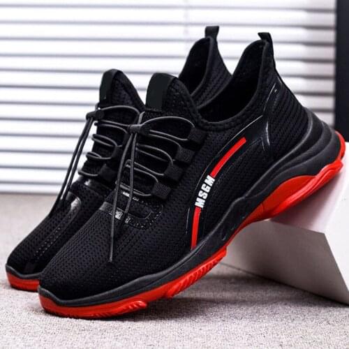New Trend Black Sneakers Men Grey Outdoor Casual Shoes Breathable Mountaineering Bottom Non-slip Leisure Motion Footwear