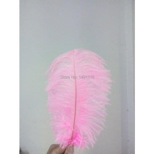 Hot! wholesale 50pcs Pink ostrich feather wedding decoration DIY12-14inches / 30-35CM