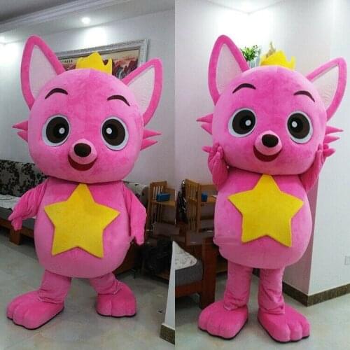 Pink Cat Mascot Costume Suit Cosplay Party Game Fancy Dress Outfits Advertising Promotion Carnival Halloween Xmas Parade Adults