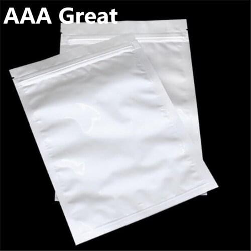Silver Aluminum Foil Mylar Ziplock Bag Pouch Food Storage Thick Grain 100Pcs/Lot Packaging Pouches Tea Candy Bags 2019