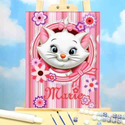 Cartoon Marie Cat Animail DIY Paint By Numbers Package Oil Paints 40*50 Painting On Canvas Wall Decoration For Handiwork
