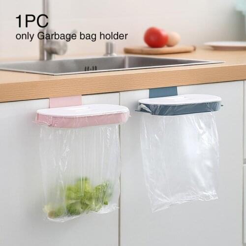 Waste Bin Garbage Rack Holder With Lid Hanging Kitchen Cupboard Cabinet Door Stand Trash Rack Storage Rubbish Bags Can Rack