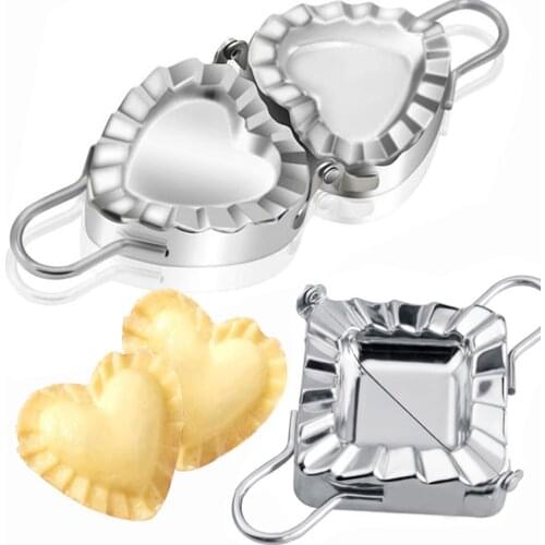 Stainless Steel heart square shape Dumpling Maker Pie Ravioli Dumpling Mould Kitchen Accessories Jiaozi Maker