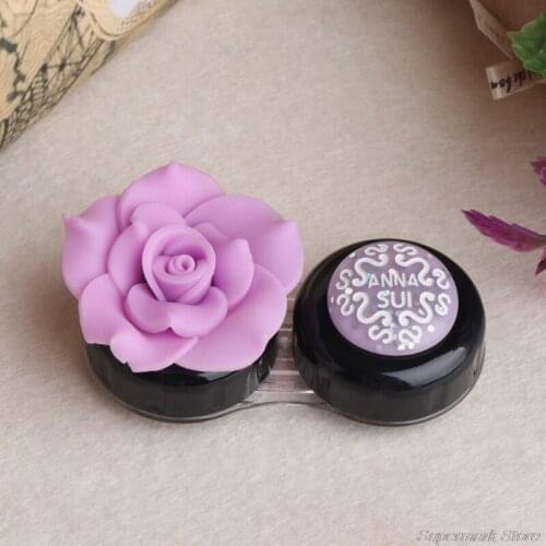 New Travel Portable Cute Lovely Flower Contact Lens Container Case Holder Box F17 21 Dropshipping