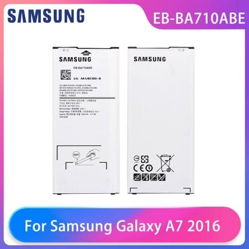 Original Samsung Galaxy A7 2016 A710 A7100 A7109 A710F Phone Battery EB-BA710ABE EB-BA710ABA 3300mAh High Capacity Batteries