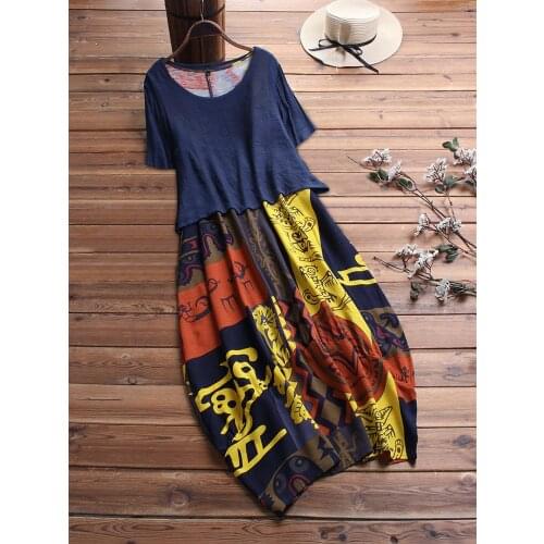 4XL 5XL Plus Size Retro Printing Viange Dress Women 2021 Summer Elegant Two Pieces Dress Loose Large Size Women Clothing