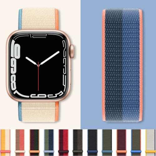 Nylon Strap for Apple Watch Band 44mm 40mm Loop iWatch Series 6 Se 5 4 3 2 Smart Watchband 38mm 42mm Correa Bracelet Accessories