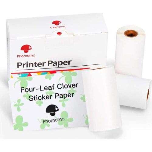 Phomemo Four-Leaf Clover Self-Adhesive Thermal Paper for Phomemo M02/M02 Pro/M02S Mini Bluetooth Pocket Printer