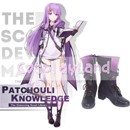 Touhou Project Patchouli Knowledge Cosplay Shoes Boots Cosplay Costume Accessories For Women Shoes Custom Made Halloween Party