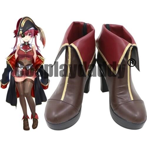Vtuber Hololive Fantasy Japanese Virtual YouTuber Houshou Marine Senchou Cosplay Shoes Booties C006