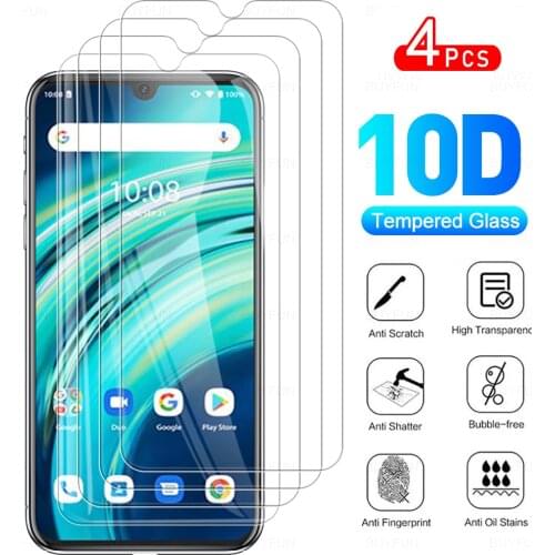4Pcs Full Cover Tempered Glass For UMIDIGI A9 Pro Glass For UMIDIGI Bison Power 5 A7 A7S A9Pro A 9 Phone Screen Protector Film