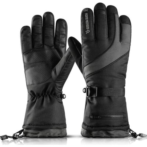 Winter Outdoor Riding Four-layer Waterproof Pocket Touch Screen Slip Plus Velvet Warm Ski Gloves