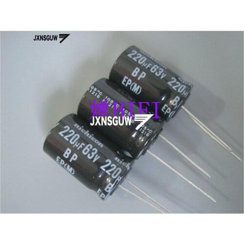 10PCS NICHICON BP 63V220UF 16X25MM original audio Aluminum electrolytic capacitor EP 220uF/63V EP-BP 220UF 63V