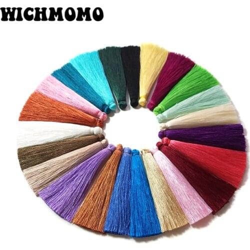 New Fashion 10 Pieces 67mm Colorful Silk Tassels Charms Pendants for DIY Earring Jewelry Making Accessories PJ535