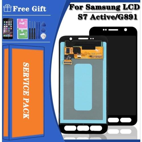100% Original For Samsung G891 lcd with touch screen digitizer assembly replacement For Samsung Galaxy s7 Active SM-G891A