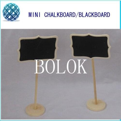 1000pcs/lot Wood Mini Blackboard Chalkboard Stand Wedding Table Decoration Place Holder Food Labels