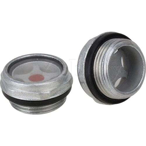 2pcs Metal 32mm Dia Oil Level Sight Glass for Air Compressor G3/4 Thread