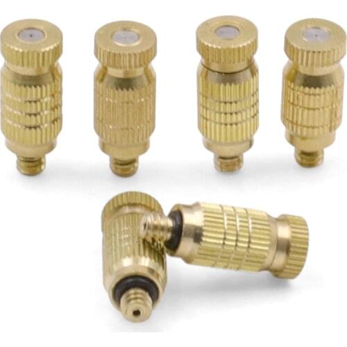 3/16" Atomizing Nozzle High Pressure Fog Misting Spray Head Brass & Steel Garden Cool Tool 0.1mm/0.15mm/0.2mm/0.3mm/0.4mm/0.5mm
