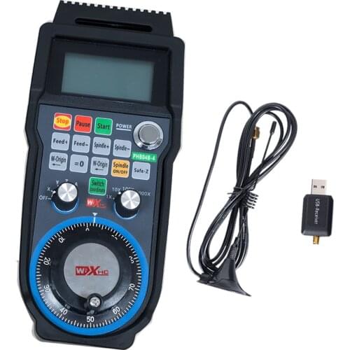 3&4&6axis Programmable CNC Manual Pulse Generator with 13 custom buttons LCD display 433MHZ