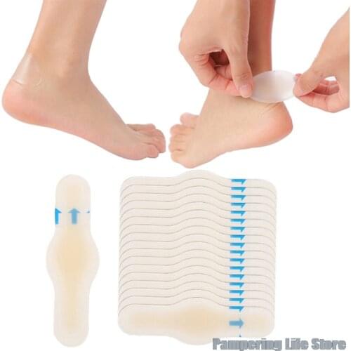 4Pcs/lot 5 Sizes Adhesive Hydrocolloid Gel Blister Plaster Heel Anti-wearing Heel Sticker Pedicure Patch Plaster Foot Care Tools