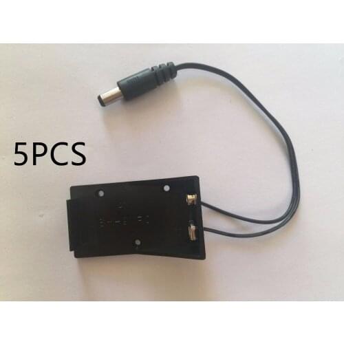 5PCS 2019 Hot New 9V Battery Holder Box Case Wire with Plug 5.5*2.1mm for Arduino AU