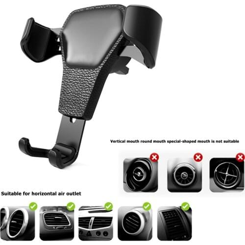 Car Phone Stand Gravity Car Cell Phone Holder Support Air Vent Mobile GPS Clip Mount Bracket Automobile Interior Decoration