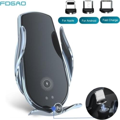 Wireless Car Charger Mount for iPhone 12 Mini 12 Pro Max 15W Fast Charging Magnetic Charger Stand For Magsafe Car Phone Holder