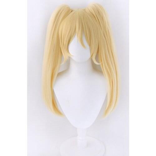 Danganronpa Saionji Hiyoko Cosplay Wig Dangan Ronpa Women Synthetic Hair Carnival Party Role Play Wigs + Wig Cap