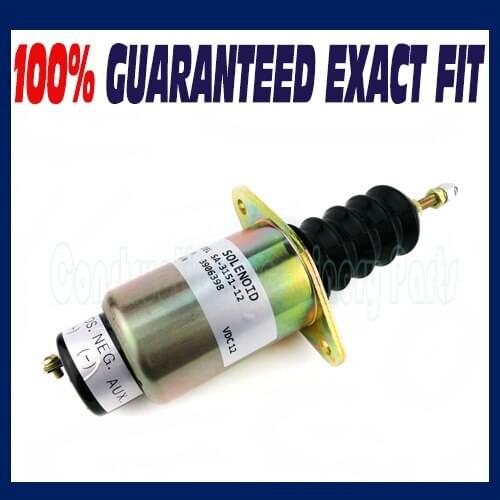 For Cummins Engine Shutdown shut off solenoid 6cta 8.3L 3906398 (12V, 1 Terminal)