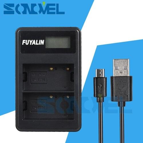 USB LCD Dual Battery Charger EN-EL3e+ for Nikon EN-EL3e D700 D300S D300 D200 D100 D90 D80 D70S D70 D50 MH-18A