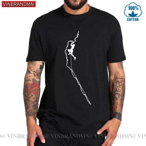 Summer Rock Mountain Climber T Shirts Fashion O-neck Short Sleeve Funny T-Shirt Love Climbing Men Clothing Classic Male Tops Tee