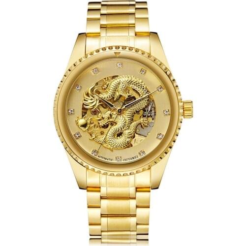 Gorben Fashion Business Watch Steel/Leather Band Waterproof Automatic Mechanical Watch Gear Movement Royal Design Men Wrist Watc