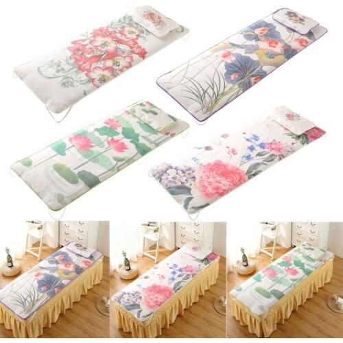 Comfort Cool Beauty Bed Pad Salon SPA Massage Ice Silk Mat with Pillowcase