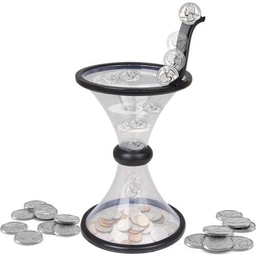 Pressure Vortex Coin Piggy Bank Fun Money Savings Bank Spins Loose Change Best Gift Desk Decoration